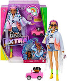 Barbie Extra 5 Doll by Mattel 15 Styling Pieces Puppy Figure in Car Barbie Extra 5 Doll by Mattel 15 Styling Pieces Puppy Figure in Car Mattel