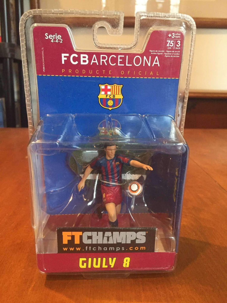【中古】FT Champs - Barcelona: 6 Inch Premium Figure ジュリ Giuly FC Barcelona FT Champs Action Figure Serie 4-4-2 NIB France