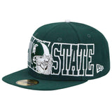 Michigan State Spartans Football Helmet New Era 59Fifty hat new with stickers Michigan State Spartans Football Helmet 59Fifty hat by New Era New Era