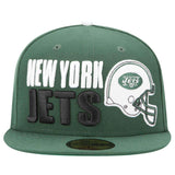 New York Jets Football Helmet New Era 59Fifty hat new with stickers NY AFC 7 1/4 New York Jets 59Fifty hat size 7 1/4 by New Era New Era