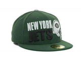New York Jets Football Helmet New Era 59Fifty hat new with stickers NY AFC 7 1/4 New York Jets 59Fifty hat size 7 1/4 by New Era New Era
