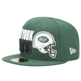New York Jets Football Helmet New Era 59Fifty hat new with stickers NY AFC 7 1/4 New York Jets 59Fifty hat size 7 1/4 by New Era New Era