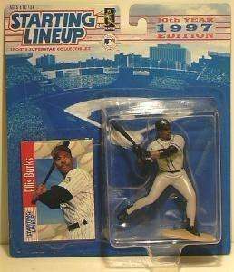 1997 Ellis Burks Colorado Rockies Starting Lineup MLB Action Figure NIB NIP Starting Lineup Ellis Burks Colorado Rockies MLB action figure Starting Lineup by Kenner 