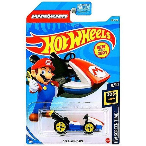 Hot Wheels Mario Kart Standard Kart New for 2021 166/250 NIB 8/10 HW Screen Time Hot Wheels 