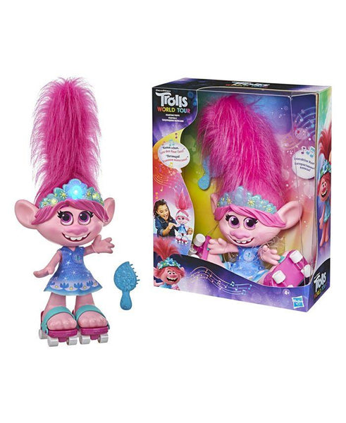 Dreamworks Trolls World Tour Dancing Hair Poppy on Roller Skates by Hasbro Dreamworks Trolls World Tour Dancing Hair Poppy on Roller Skates by Hasbro Hasbro 