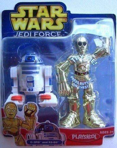 Star Wars Jedi Force C-3PO and R2-D2 Playskool Figure NIB new in package Star Wars Jedi Force C-3PO & R2-D2 Playskool by Hasbro action figures Playskool by Hasbro 