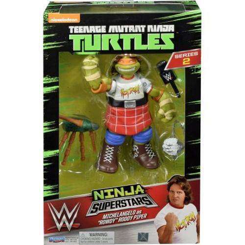 Teenage Mutant Ninja Turtles WWE Michelangelo as Rowdy Roddy Piper Action Figure TMNT The Teenage Mutant Ninja Turtles WWE Michelangelo as Rowdy Roddy Piper Series 2 action figure by Playmates Toys Playmates Toys 