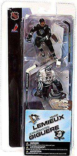 Mario Lemieux Pittsburgh Penguins Giguere Anaheim Ducks mini McFarlane NHL Figures Mario Lemieux Pittsburgh Penguins & Jean-Sebastian Giguere Anaheim Mighty Ducks NHL Mini McFarlane Action Figures McFarlane Toys 