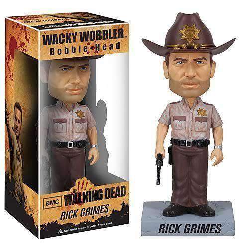 The Walking Dead Rick Grimes Wacky Wobbler Bobblehead BY FUNKO NIB AMC The Walking Dead Mini Wacky Wobbler Bobblehead by FUNKO FUNKO 