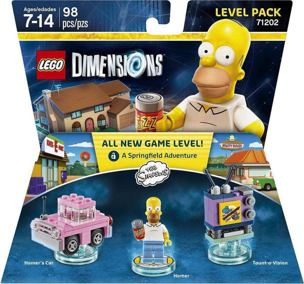 The Simpsons Lego Dimensions Springfield Adventure Level Pack NIB 71202 98 Pcs Simpsons A Springfield Adventure Level Pack LEGO 