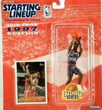 1997 Clyde Drexler Houston Rockets Starting Lineup NBA Action Figure Kenner NIB 1997 Staring Lineup Clyde Drexler Houston Rockets action figure Starting Lineup by Kenner 