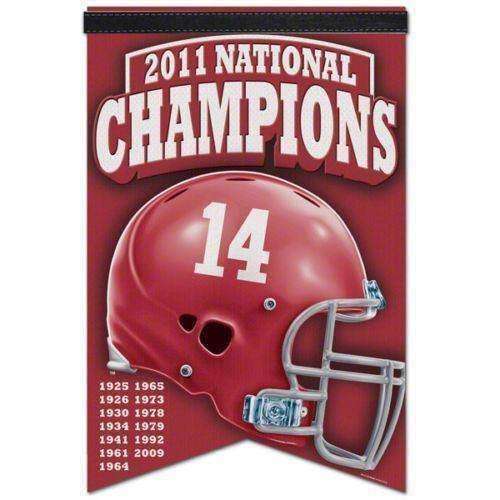 Alabama Crimson Tide 2011 National Champions banner "17 x 26" NWT NCAA Roll Tide Alabama Crimson Tide 2011 National Champions banner by WinCraft Sports WinCraft Sports 