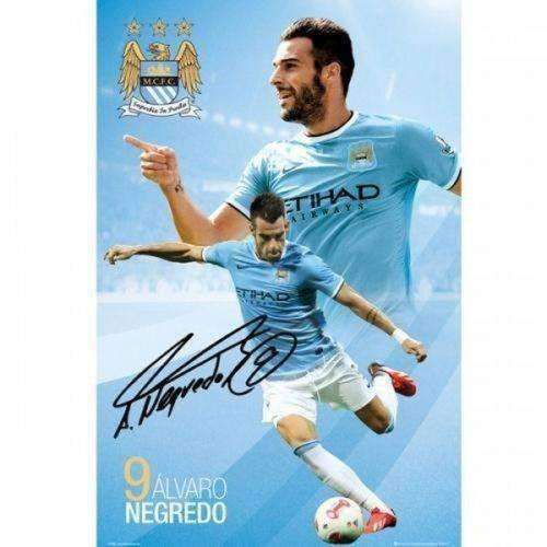 Alvaro Negredo Manchester City FC poster new MAN City English Premier League Alvaro Negredo Manchester City FC player poster by GB Eye GB Eye 