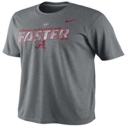 Alabama Crimson Tide 2013 Championship Game Dri-Fit t-shirt new Roll Tide Bama Alabama Crimson Tide 2013 National Championship Game Bound Faster t-shirt Nike 