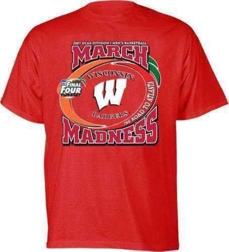 Wisconsin Badgers 2007 NCAA Tournament March Madness t-shirt size XL new Big 10 Wisconsin Badgers 2007 March Madness t-shirt by TL Sportswear TL Sportswear 
