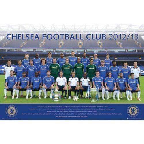 Chelsea FC 2012-2013 Team Squad Poster English Premier League new Blues Soccer Chelsea FC 2012-2013 team squad poster GB Eye 