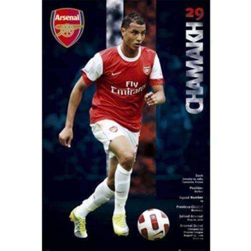Arsenal Gunners Marouane Chamakh player poster Morocco new EPL Soccer England Marouane Chamakh Arsenal FC poster by GB Eye GB Eye 