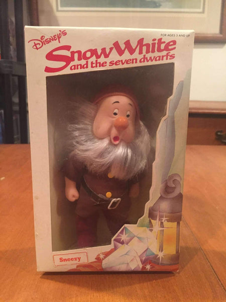 Disney Snow White and the Seven Dwarfs Sneezy Action Figure NIB Bikin Express 1980's Snow White and the Seven Dwarfs Sneezy Action Figure Bekin Express 