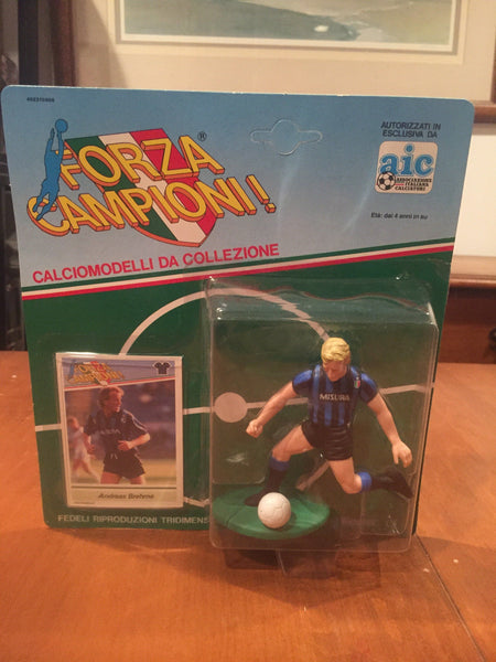 Andreas Brehme Inter Milan Forza Campioni! Action Figure NIB Kenner Italy 1989 Andreas Brehme Inter Milan Forza Campioni! action figure by Kenner Forza Campioni! by Kenner 
