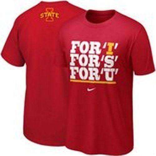 Iowa State Cyclones For I-S-U t-shirt Nike NWT Nike Big 12 new with tags NCAA Iowa State Cyclones For I-S-U t-shirt by Nike Nike 