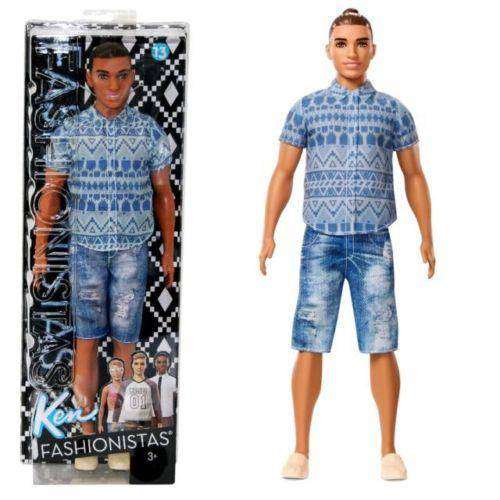 Barbie 2016 Ken Fashionistas 13 Distressed Denim Doll NIB Mattel NIP