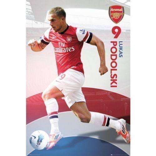 Lukas Podloski Arsenal FC Poster English Premier League new EPL Gunners Spain Arsenal FC star Lukas Podloski poster by GB Eye GB Eye 