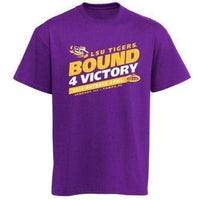 LSU Tigers Football 2014 Outback Bowl 4 Victory t-shirt NWT NCAA SEC Geaux new 2014 LSU Tigers Football Outback Bowl Bound 4 Victory t-shirt by Box Seat Clothing Box Seat Clothing 