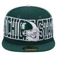 Michigan State Spartans Football Helmet New Era 59Fifty hat new with stickers Michigan State Spartans Football Helmet 59Fifty hat by New Era New Era 