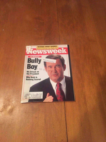 Newsweek Magazine Pat Buchanan Bully Boy January 27 1992 Black Head Coaches NFL Magazine Newsweek 