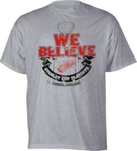 Detroit Red Wings Stanley Cup Playoffs t-shirt NWT Old Time Hockey NHL new Detroit Red Wings We Believe t-shirt by Old Time Hockey Old Time Hockey 