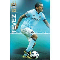 Manchester City FC Carlos Tevez poster English Premier League new Argentina Carlos Tevez Manchester City FC player poster by GB Eye GB Eye 