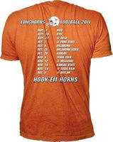 Texas Longhorns 2011 Football Schedule t-shirt NWT DRMS Apparel 2XL XXL new NCAA Texas Longhorns 2011 Football Season Schedule t-shirt by DRMS DRMS 