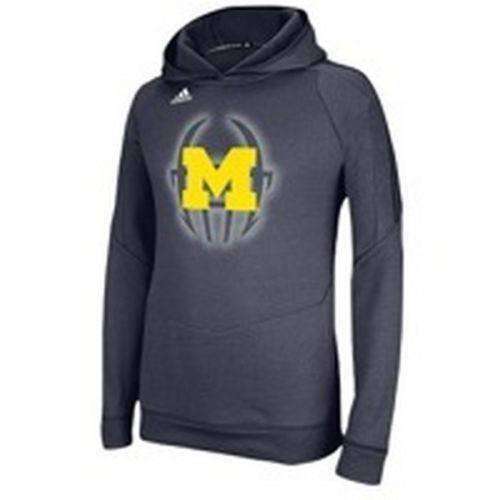 Michigan Wolverines NWT Football Helmet hoody sweatshirt Adidas Climawarm UM new wth tags Michigan Wolverines Football Helmet hooded fleece sweatshirt by Adidas Adidas 