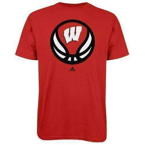 Wisconsin Badgers Basketball NWT t-shirt Adidas Bucky Big 10 new with tags UW Wisconsin Badgers Basketball t-shirt by Adidas Adidas 
