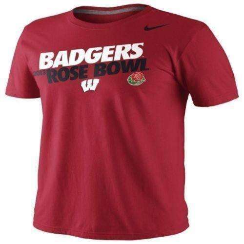 Wisconsin Badgers Football 2013 Rose Bowl t-shirt Nike new UW Big Ten 10 Wisconsin Badgers Tide 2013 Rose Bowl t-shirt by Nike Nike 