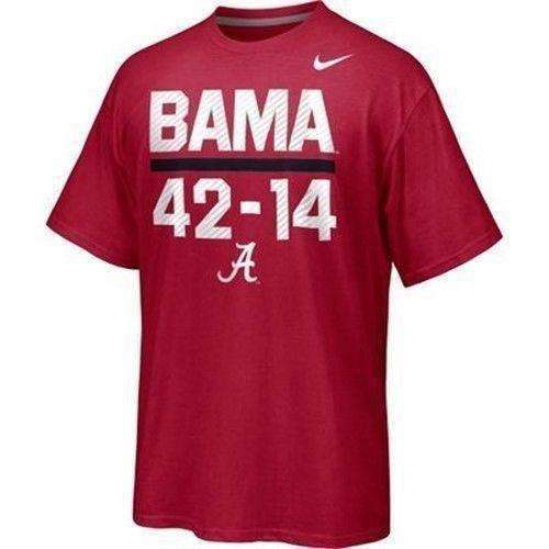 Alabama Crimson Tide 42-14 Final 2012 BCS Champions t-shirt Nike new Roll Tide Alabama Crimson Tide 2012 National Championship 42-14 Final Score t-shirt Nike 