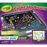 Crayola Dry Erase Light-Up Board NIB 16 Neon Crayons Dual Sided Light or Dark Crayola Dry Erase Dual Sided Light-Up Board with 16 Neon & Bright Crayons Crayola 