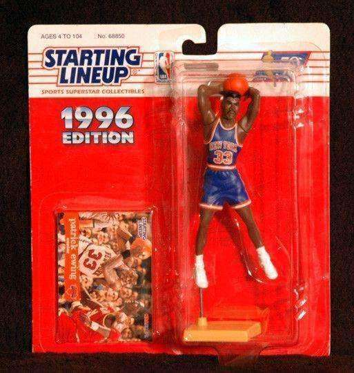 Patrick Ewing New York Knicks NBA 1996 Starting Lineup Action Figure NIB Kenner new in package Starting Lineup Patrick Ewing New York Knicks NBA action figure by Kenner Starting Lineup by Kenner 
