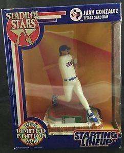 Juan Gonzalez Texas Rangers 1994 Starting Lineup MLB Stadium Stars NIB Kenner New in Box 1994 Juan Gonzalez Texas Rangers MLB Starting Lineup Stadium Stars action figure by Kenner Starting Lineup by Kenner 