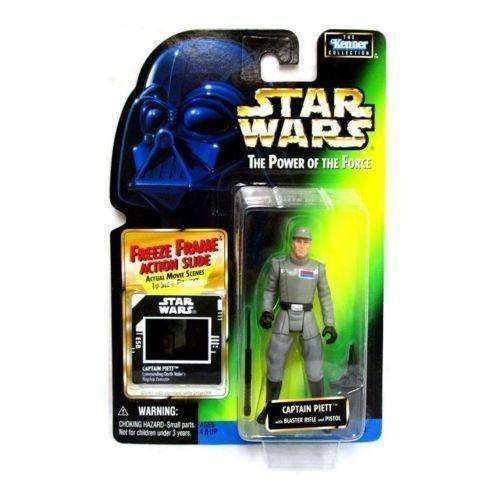 Star Wars Captain Piett The Power of the Force Action Figure Kenner NIB NIP Star Wars Captain Piett with Blaster Rifle and Pistol Action Figure with Freeze Frame Kenner 